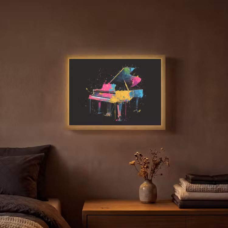 Lightbox - Wandlamp - Piano - Kleurrijk - Verf - Modern — 3