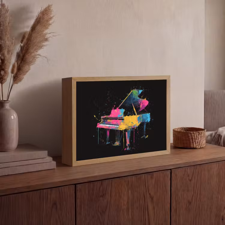 Lightbox - Wandlamp - Piano - Kleurrijk - Verf - Modern — 4