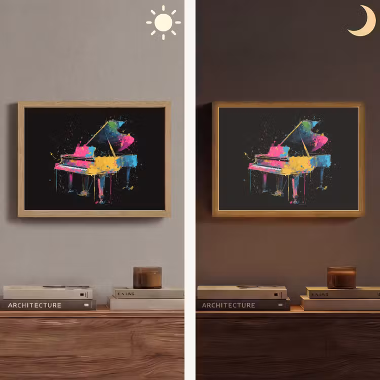 Lightbox - Wandlamp - Piano - Kleurrijk - Verf - Modern — 6
