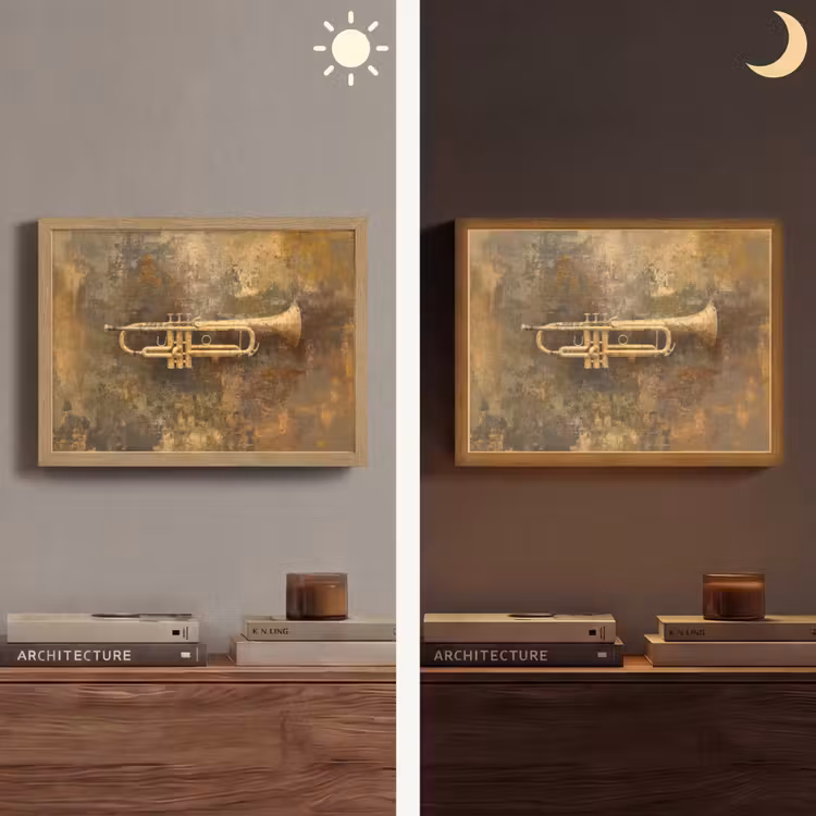 Lightbox - Wandlamp - Trompet - Geel - Muzikaal — 6