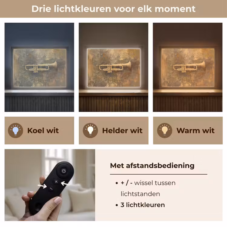 Lightbox - Wandlamp - Trompet - Geel - Muzikaal — 8