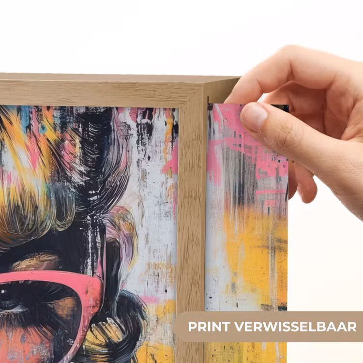 Lightbox - Wandlamp - Zonnebril - Vrouw - Kleurrijk - Verfspetters — 5