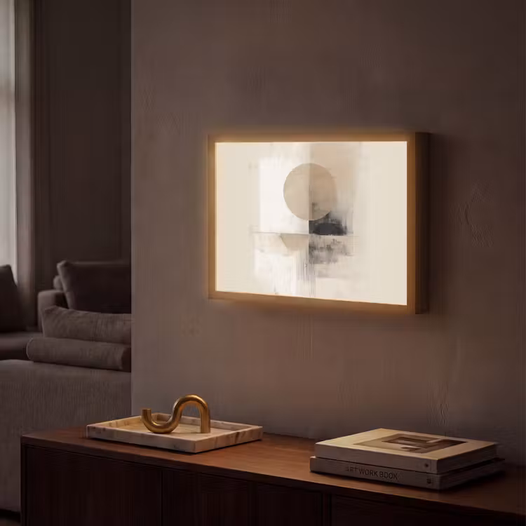 Lightbox - Wandlamp - Cirkel - Compositie - Diepte - Beige — 2