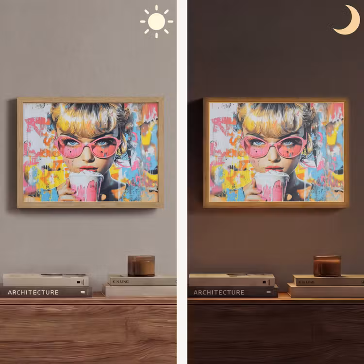 Lightbox - Wandlamp - Expressief - Milkshake - Vrouw - Felle kleuren — 6