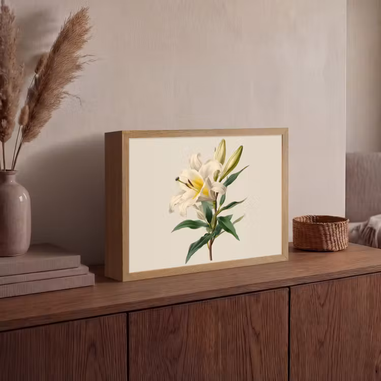 Lightbox - Wandlamp - Lelie - Elegant - Botanisch - Beige — 4