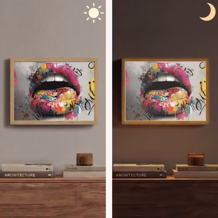 Lightbox - Wandlamp - Lippen - Graffiti - Expressief — 6