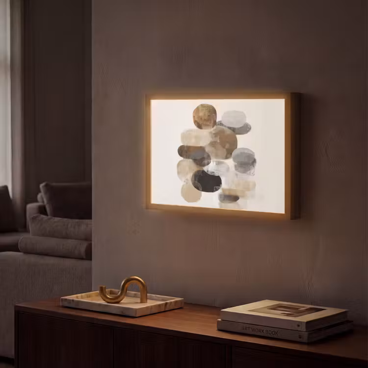 Lightbox - Wandlamp - Ovaal - Kleurvlakken - Penseelstreken — 2