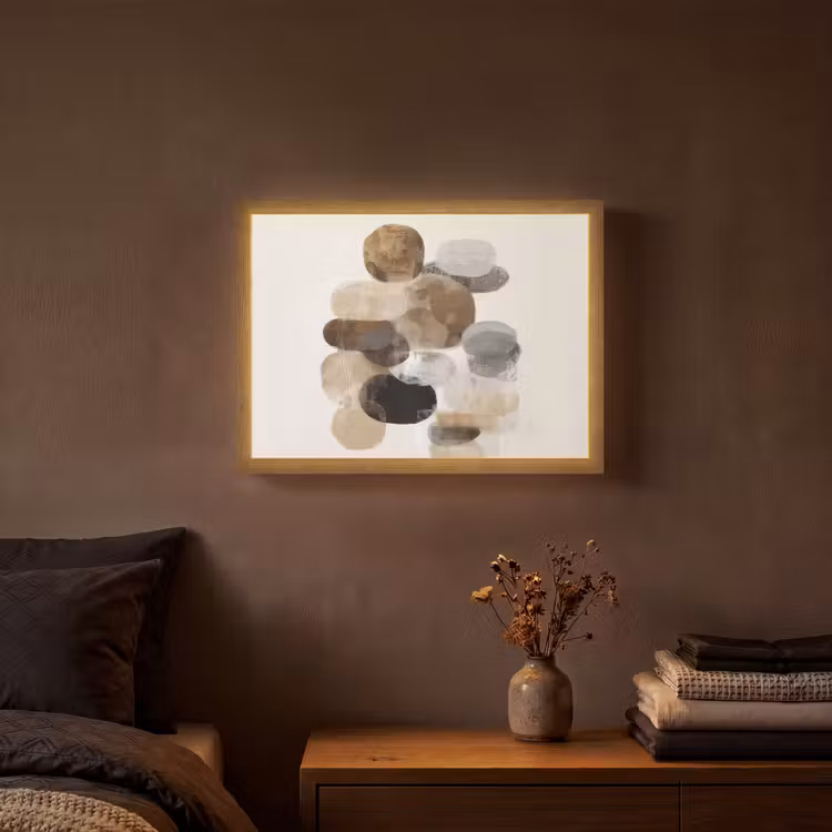 Lightbox - Wandlamp - Ovaal - Kleurvlakken - Penseelstreken — 3