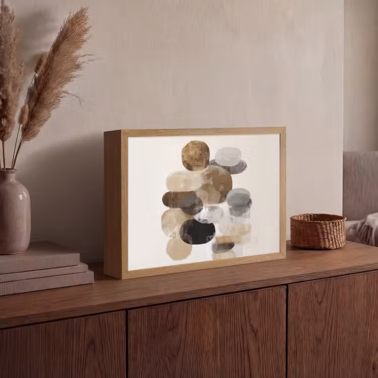 Lightbox - Wandlamp - Ovaal - Kleurvlakken - Penseelstreken — 4