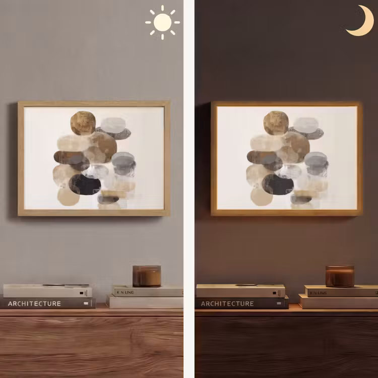 Lightbox - Wandlamp - Ovaal - Kleurvlakken - Penseelstreken — 6