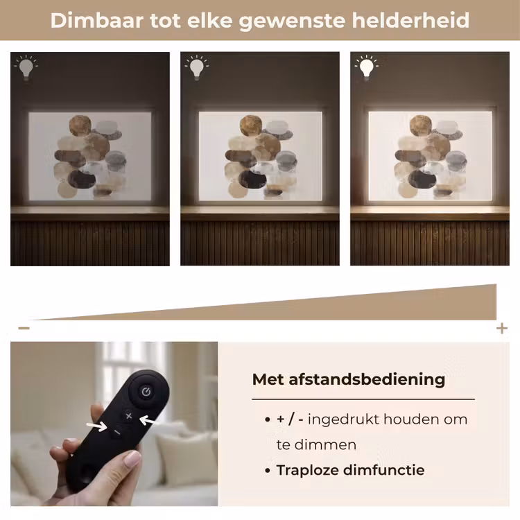 Lightbox - Wandlamp - Ovaal - Kleurvlakken - Penseelstreken — 9