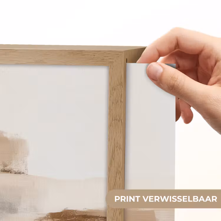 Lightbox - Wandlamp - Penseelstreken - Abstract landschap - Rust — 5