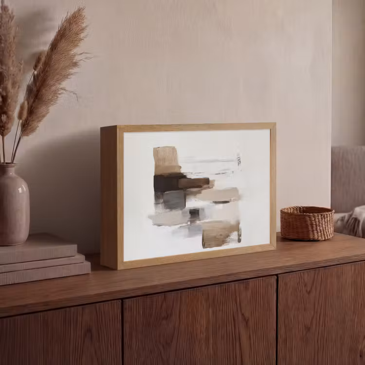 Lightbox - Wandlamp - Penseelstreken - Balans - Beige - Bruin — 4