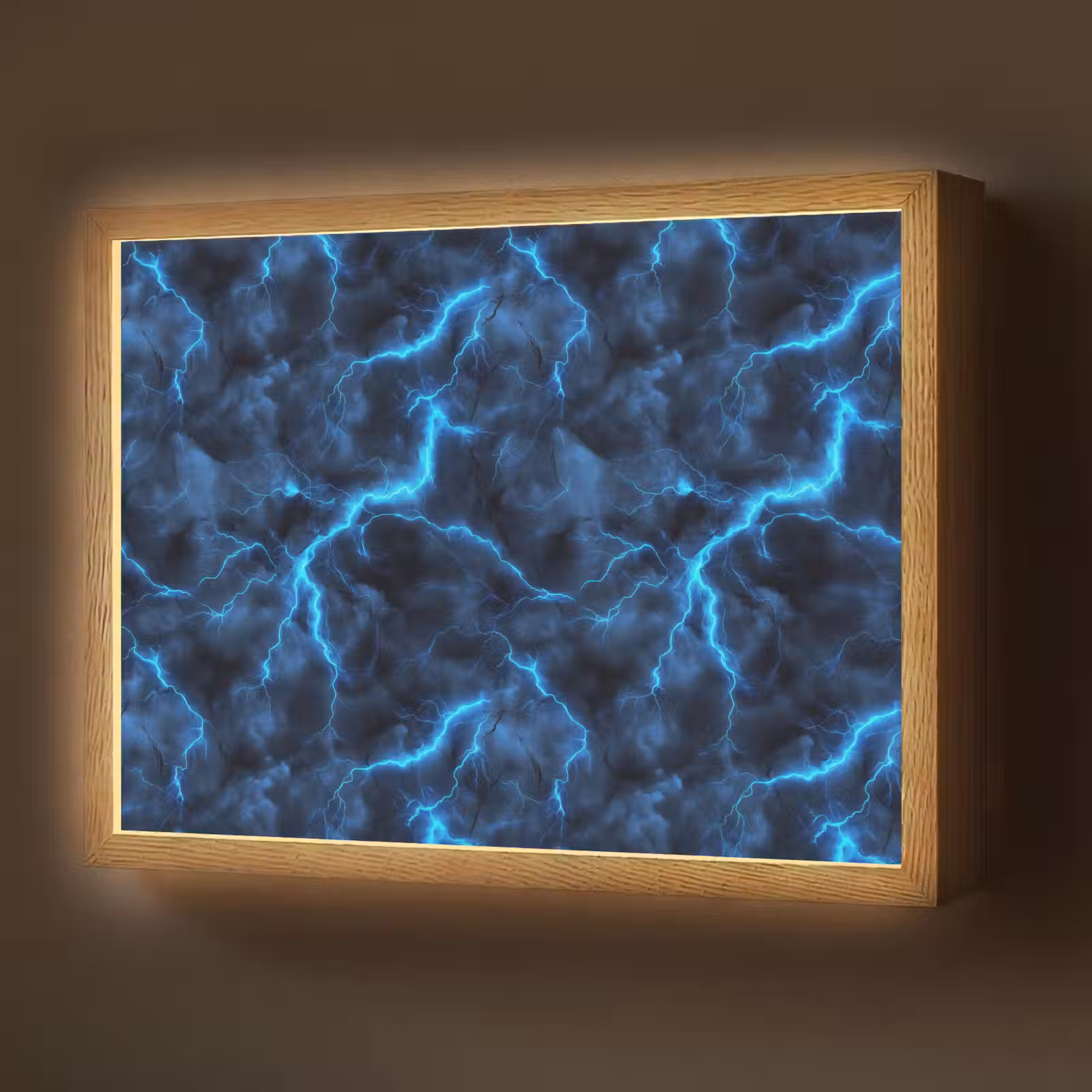 Lightbox - Wandlamp - Donker - Blauw - Bliksem — 1