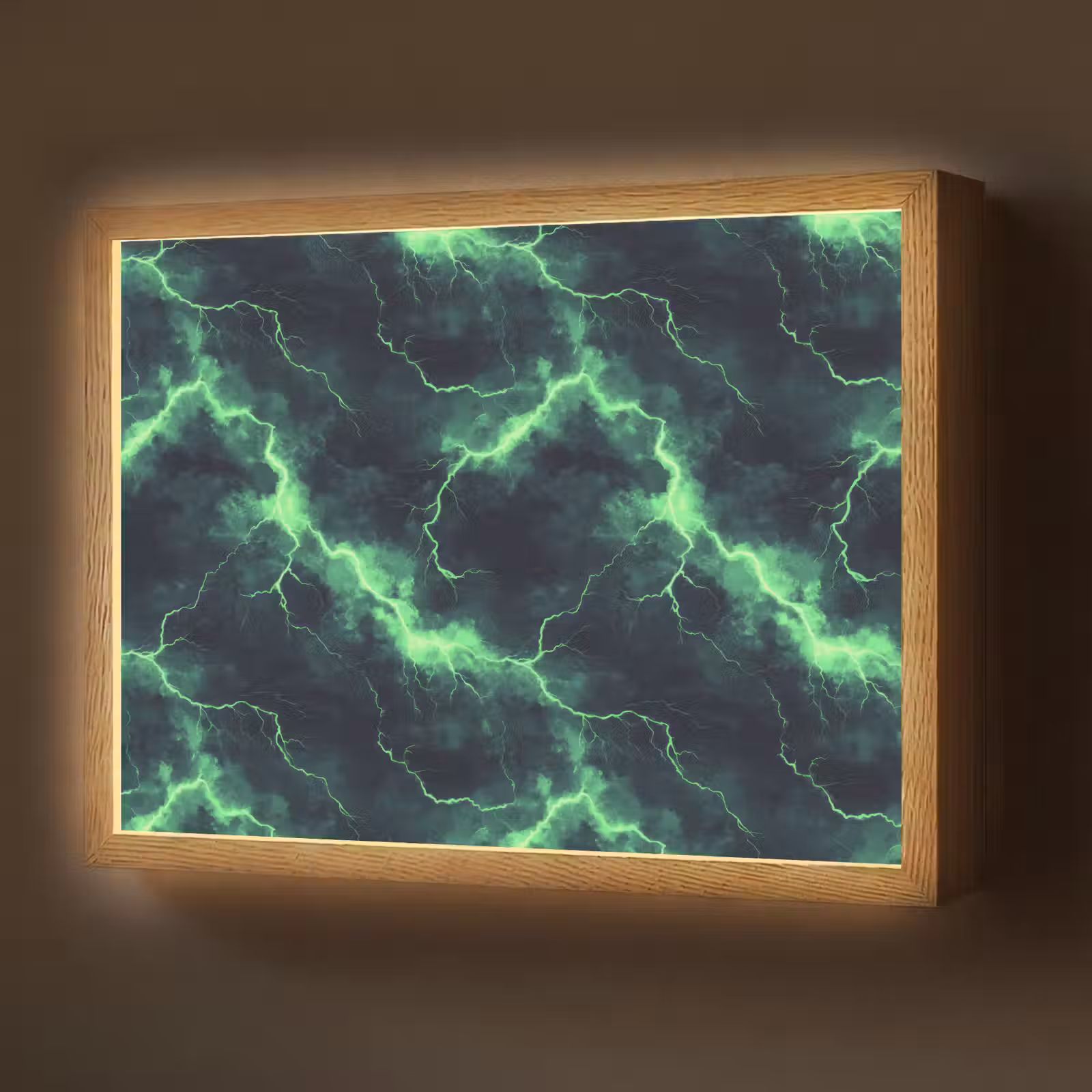 Lightbox - Wandlamp - Groen - Bliksem - Storm — 1