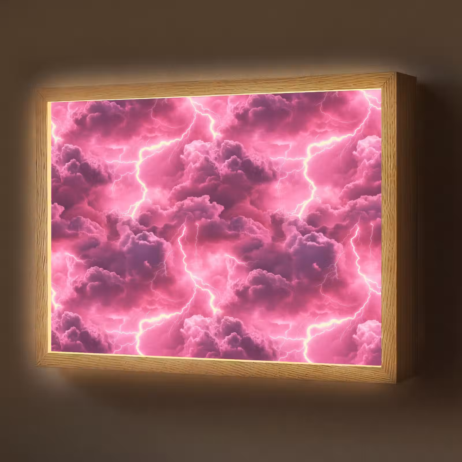 Lightbox - Wandlamp - Roze - Onweer - Wolken — 1