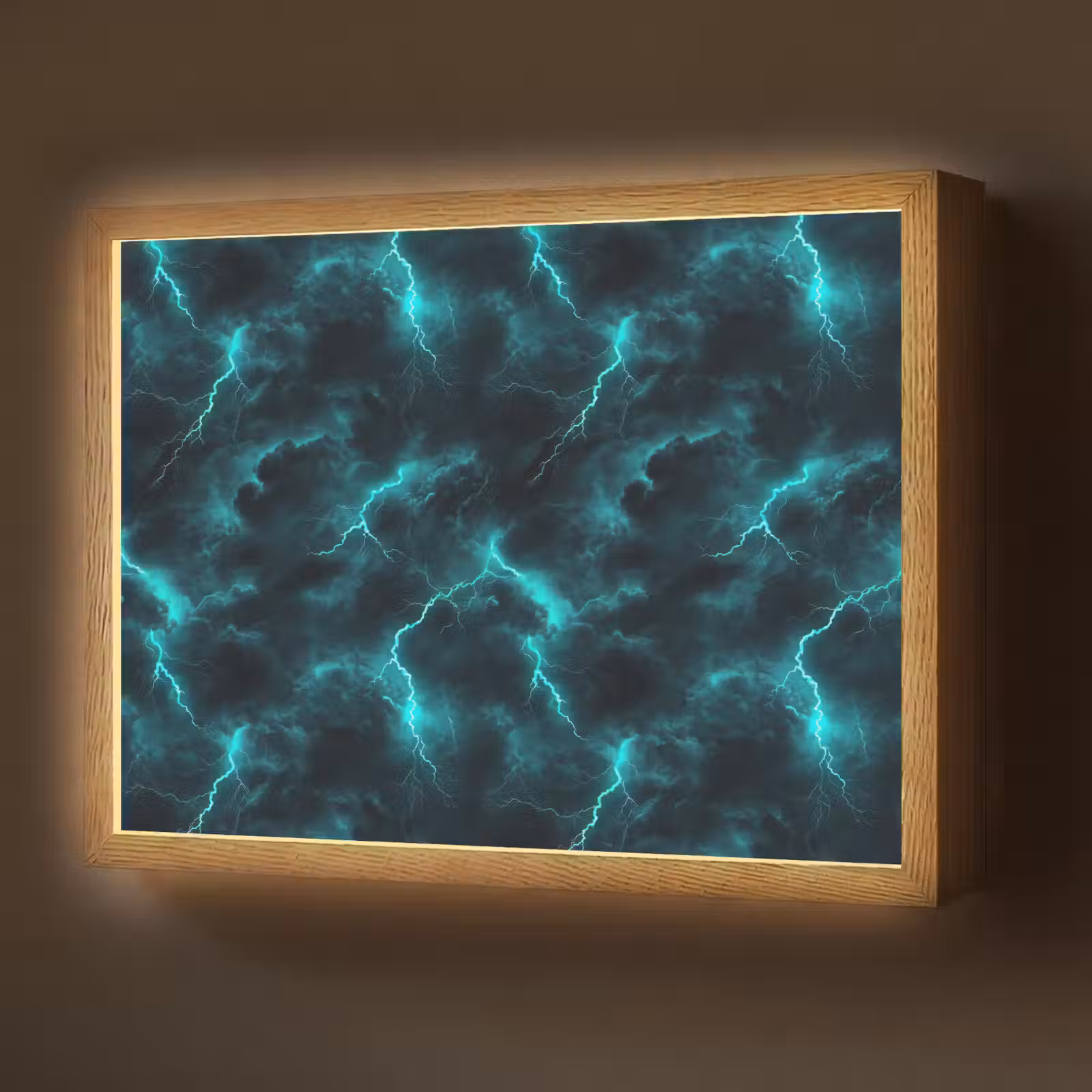 Lightbox - Wandlamp - Turquoise - Bliksem - Wolken — 1