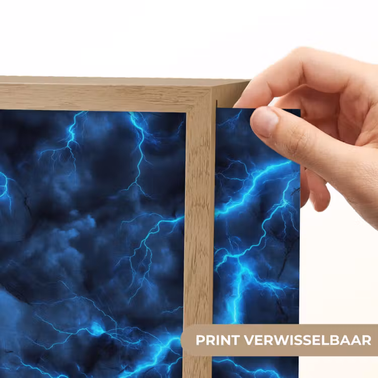 Lightbox - Wandlamp - Donker - Blauw - Bliksem — 5