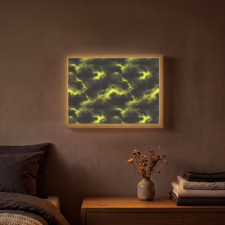 Lightbox - Wandlamp - Geel - Storm - Wolken — 3