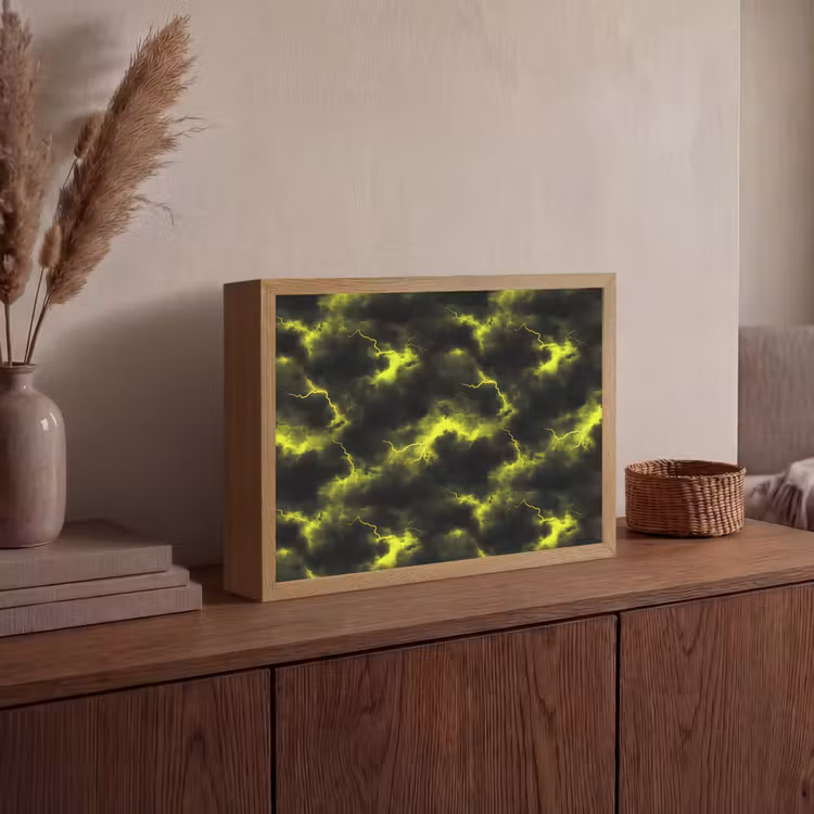 Lightbox - Wandlamp - Geel - Storm - Wolken — 4