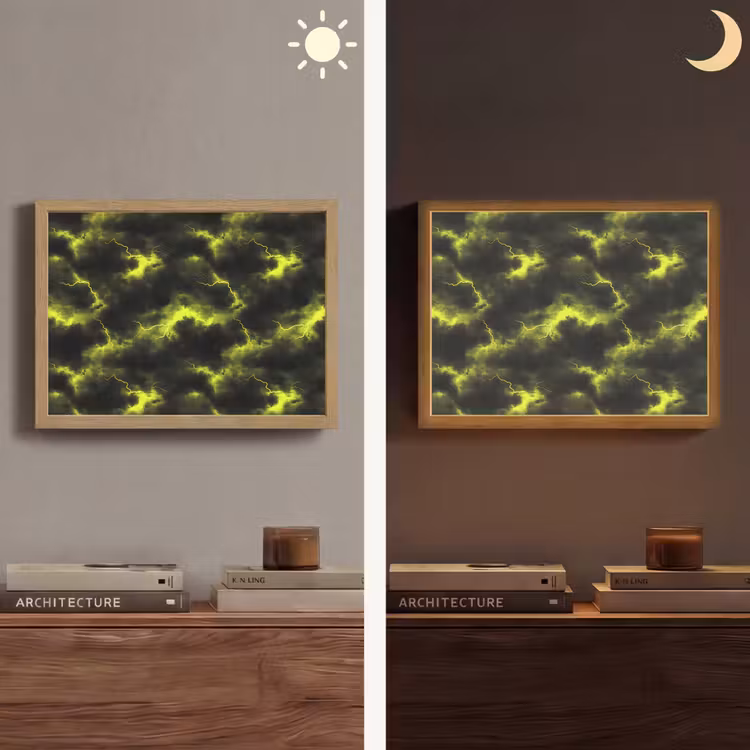 Lightbox - Wandlamp - Geel - Storm - Wolken — 6