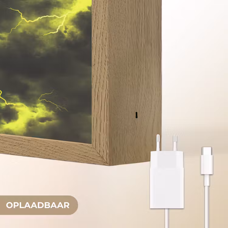 Lightbox - Wandlamp - Geel - Storm - Wolken — 7
