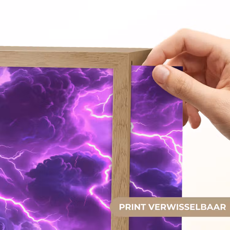Lightbox - Wandlamp - Paars - Bliksem - Wolken — 5