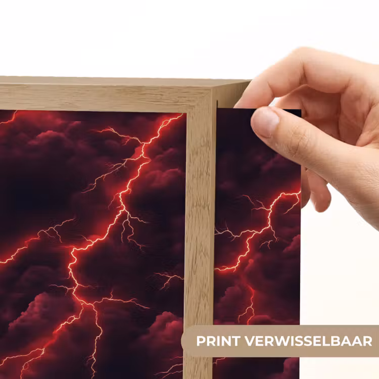 Lightbox - Wandlamp - Rood - Onweer - Bliksem - Wolken — 5