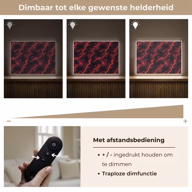 Lightbox - Wandlamp - Rood - Onweer - Bliksem - Wolken — 9