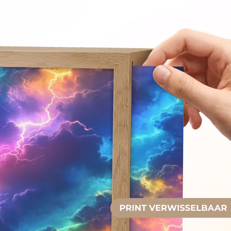 Lightbox - Wandlamp - Storm - Bliksem - Regenboog — 5