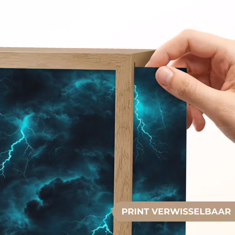 Lightbox - Wandlamp - Turquoise - Bliksem - Wolken — 5