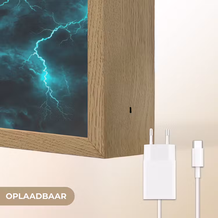 Lightbox - Wandlamp - Turquoise - Bliksem - Wolken — 7