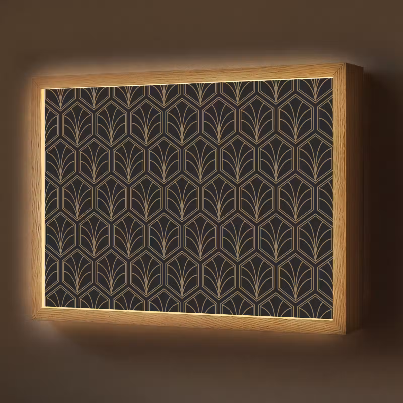 Lightbox - Wandlamp - Pijlvorm - Waaier - Goud — 1