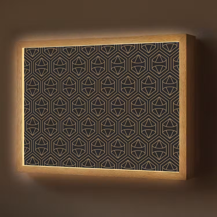 Lightbox - Wandlamp - Goud - Zwart - Diamant — 1