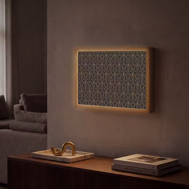 Lightbox - Wandlamp - Goud - Zwart - Lijnen — 2