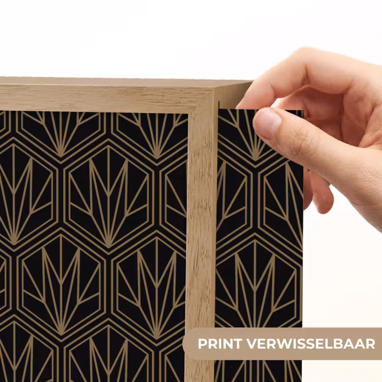 Lightbox - Wandlamp - Goud - Zwart - Lijnen — 5