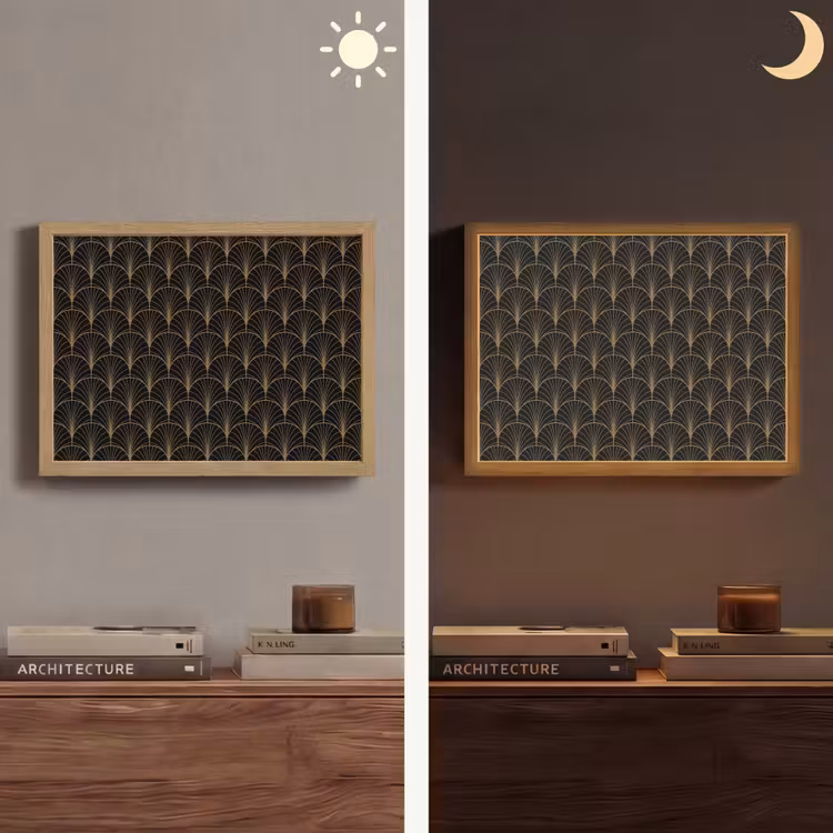 Lightbox - Wandlamp - Gouden - Waaiers - Zwart — 6