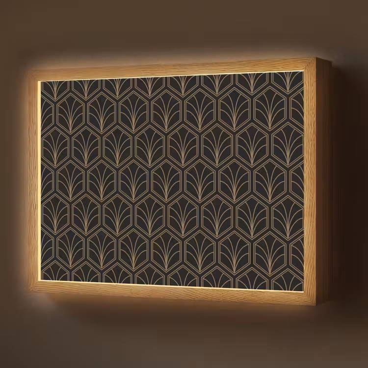 Lightbox - Wandlamp - Pijlvorm - Waaier - Goud — 1