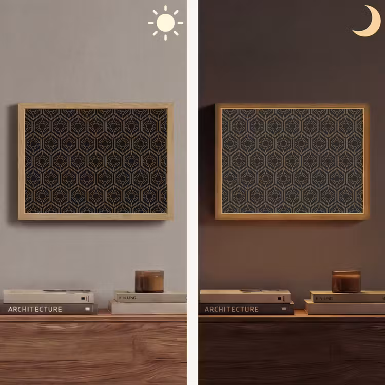Lightbox - Wandlamp - Zwart - Goud - Bloemenkern — 6