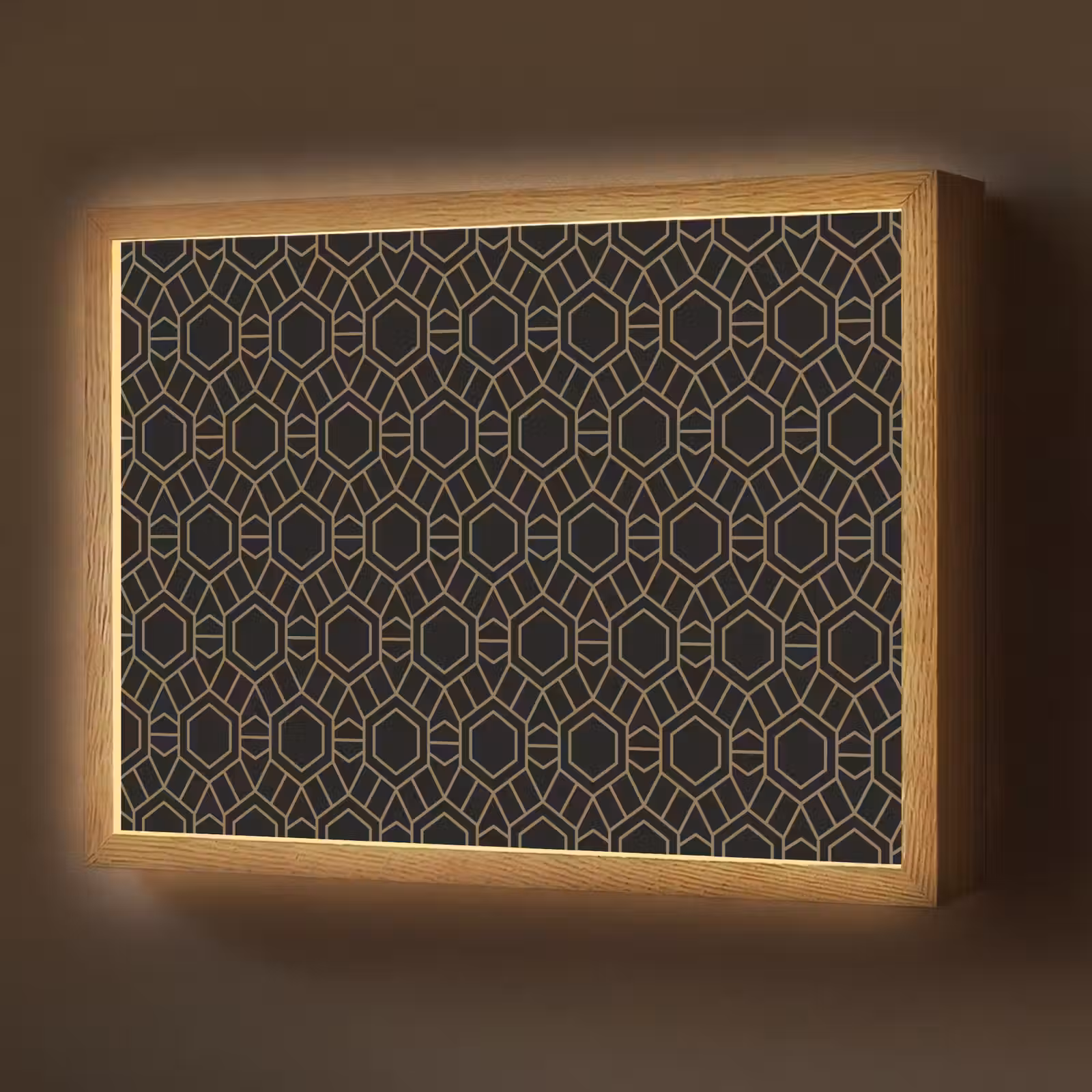 Lightbox - Wandlamp - Goud - Zwart - Rozetstructuur — 1
