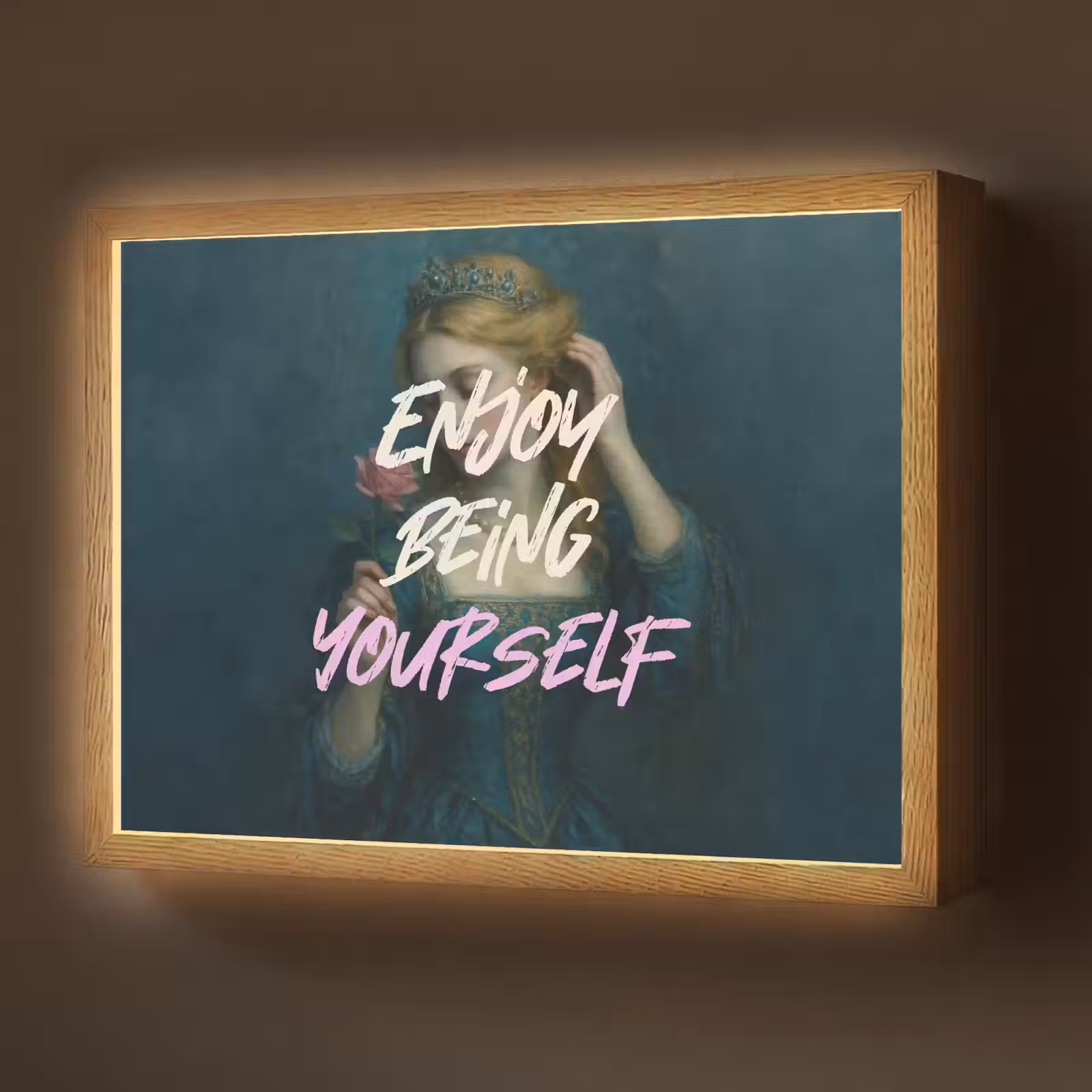 Lightbox - Wandlamp - Vrouw - Roos - Quote — 1