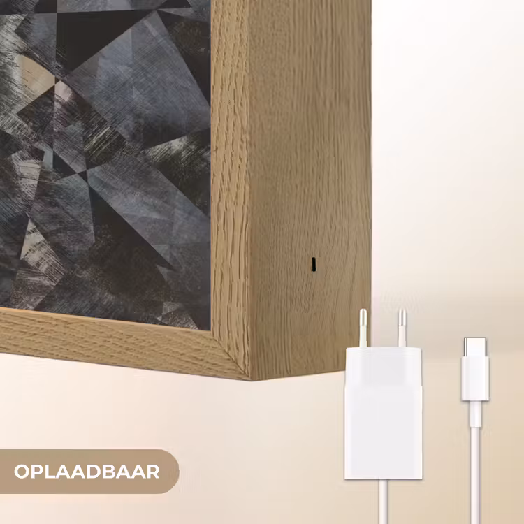 Lightbox - Wandlamp - Driehoeken - Abstract - Donker — 7