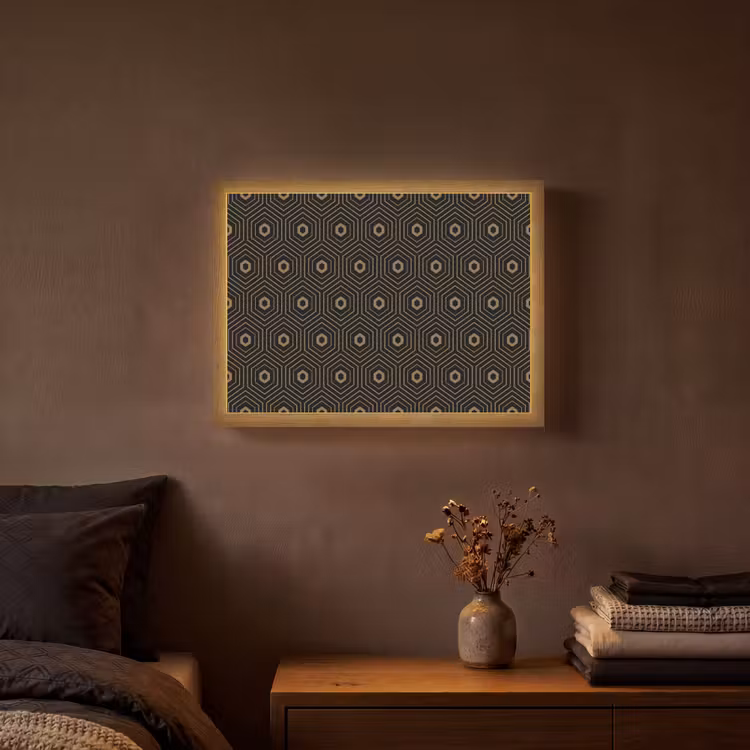 Lightbox - Wandlamp - Goud - Illusie - Patroon — 3