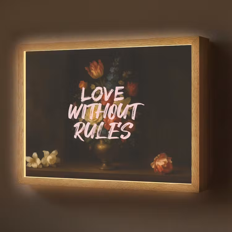 Lightbox - Wandlamp - Liefde - Modern - Bloemen — 1