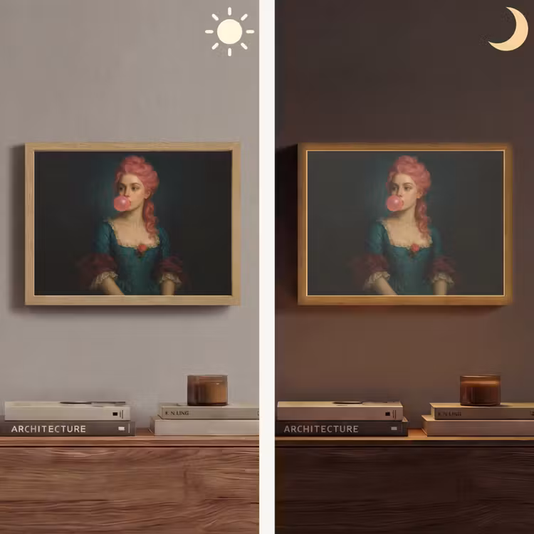 Lightbox - Wandlamp - Vrouw - Portret - Kauwgombel — 6