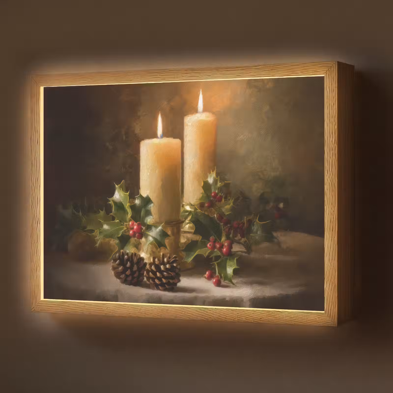 Lightbox - Wandlamp - Kaarslicht - Kerst - Veelkleurig — 1