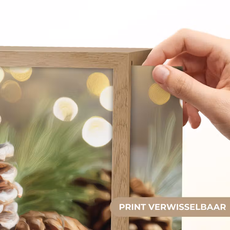 Lightbox - Wandlamp - Dennenappels - Kerstsfeer - Bruin - Groen — 5