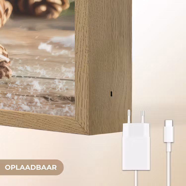 Lightbox - Wandlamp - Dennenappels - Kerstsfeer - Bruin - Groen — 7