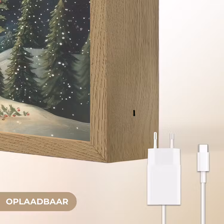 Lightbox - Wandlamp - Feestboom - Winterhemel - Kleurrijk — 7