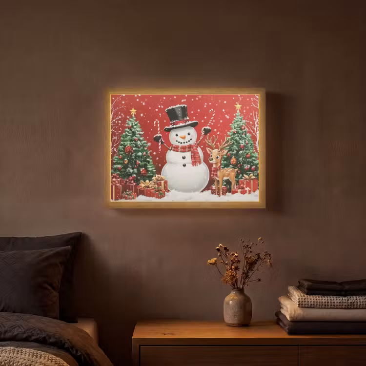 Lightbox - Wandlamp - Feestvreugde - Winterbos - Kleurrijk — 3